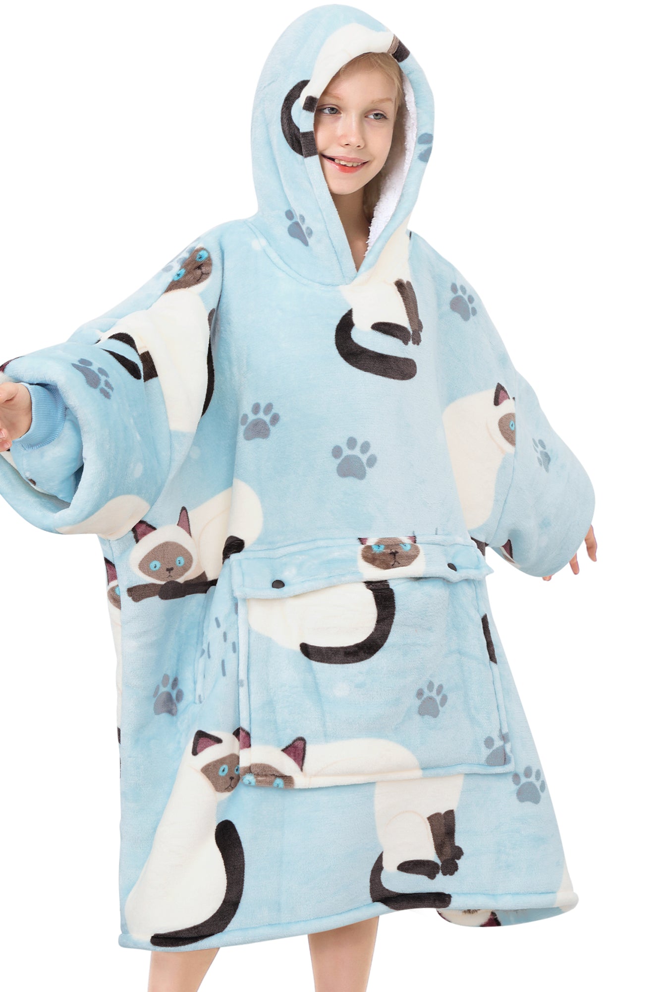 BlueCat Blanket Hoodie Teen - NARECTE