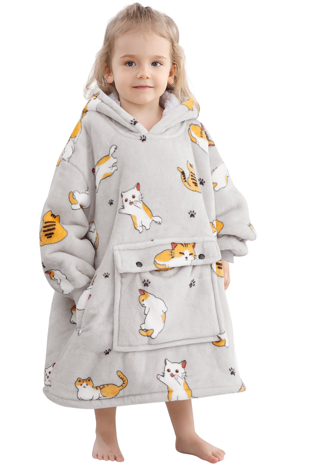 Cat Blanket Hoodie Kids - NARECTE