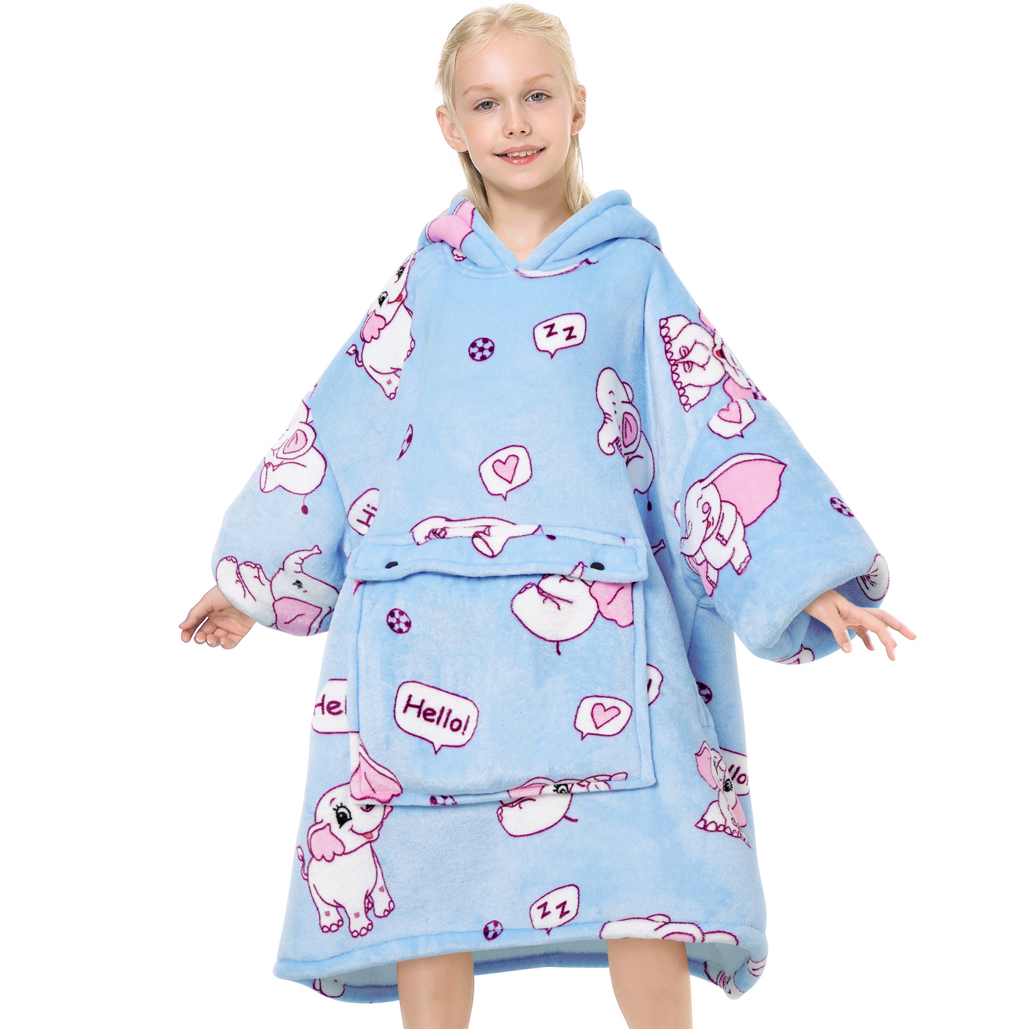 Elephant Blanket Hoodie Teen - NARECTE