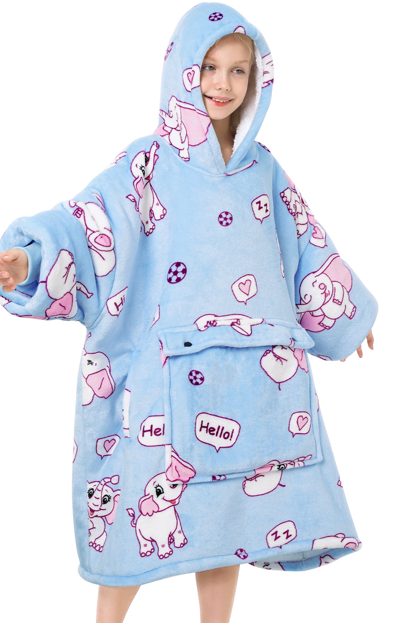 Elephant Blanket Hoodie Teen - NARECTE