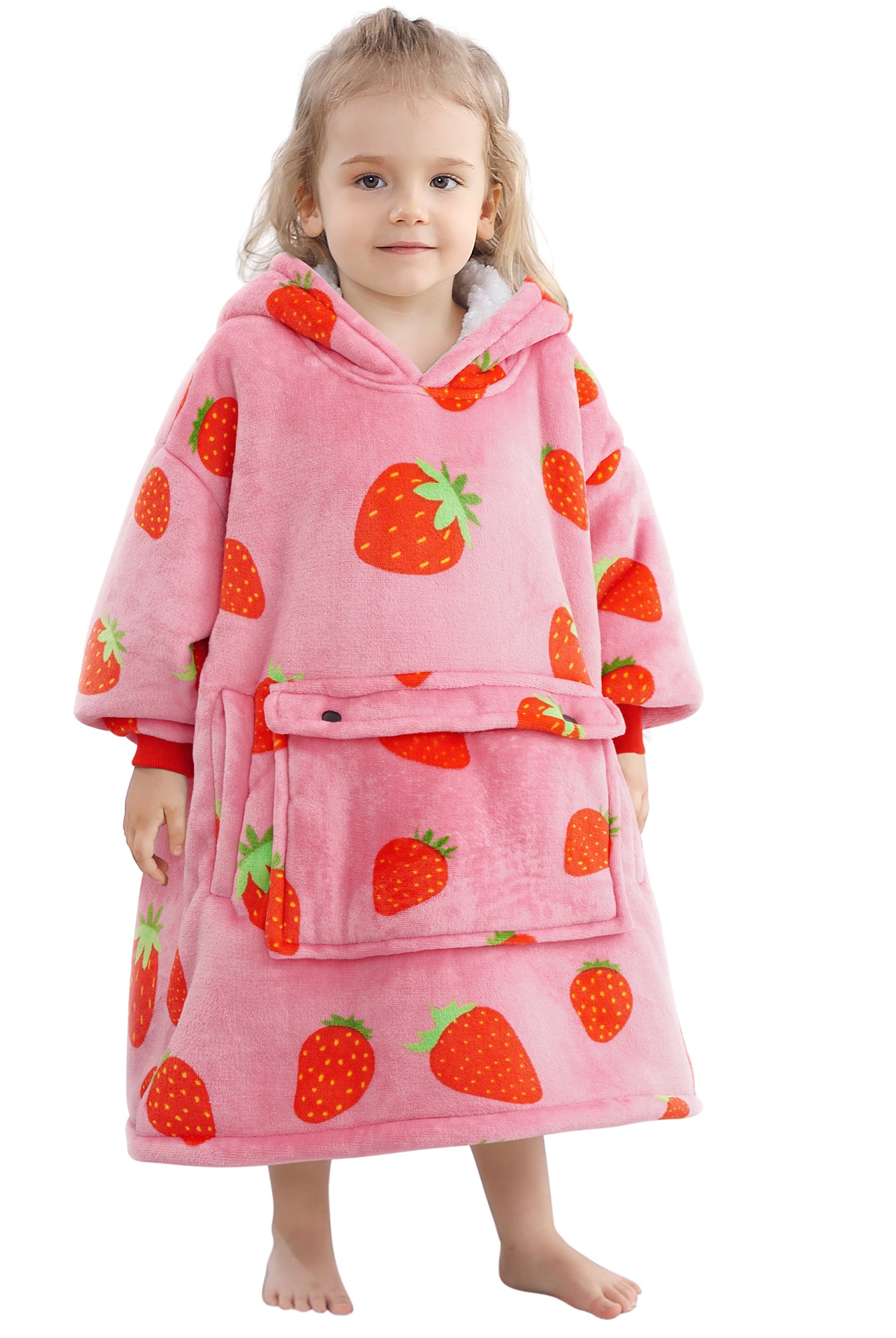 Strawberry Blanket Hoodie Kids - NARECTE